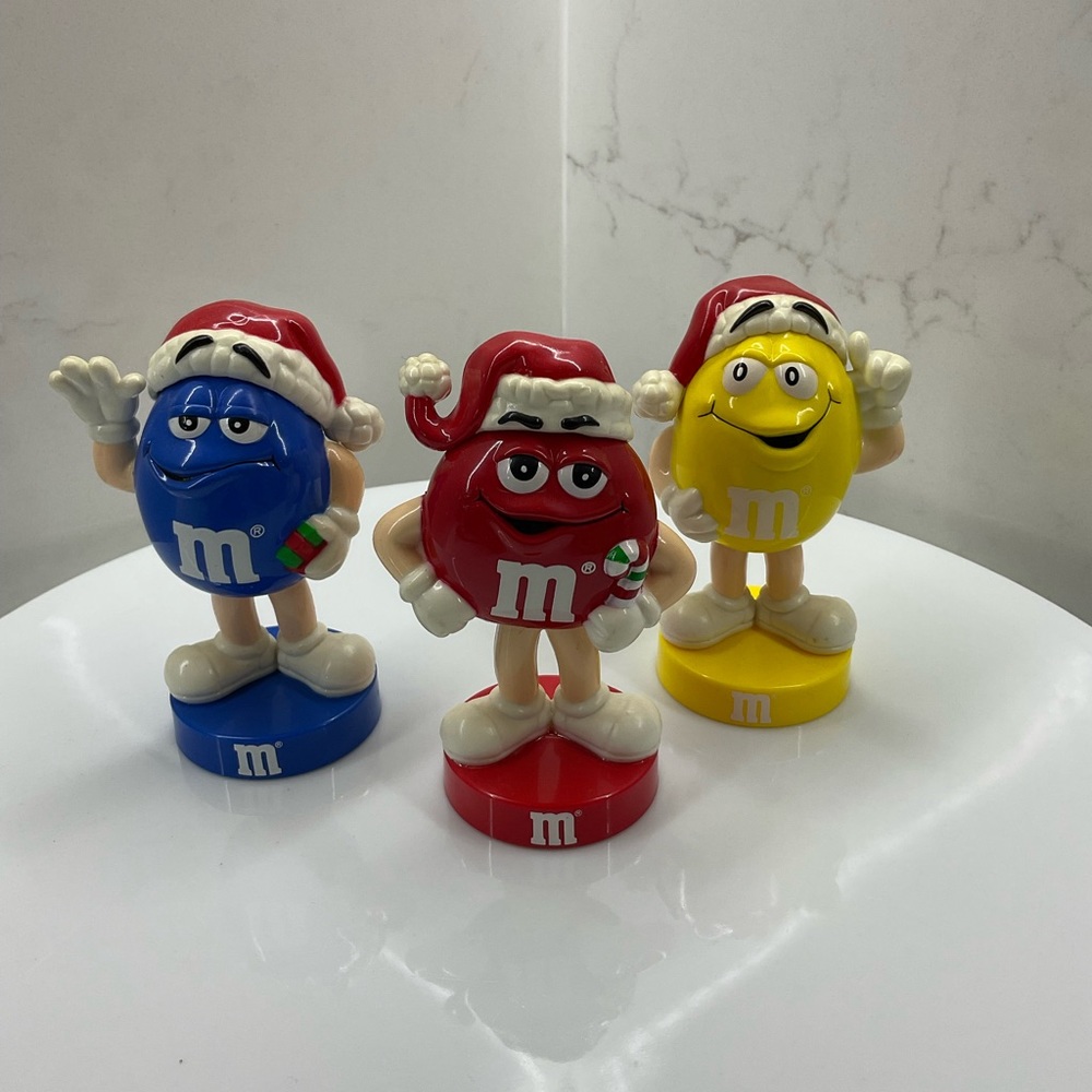 Vtg M&M’s Christmas Bobblehead (set of three)